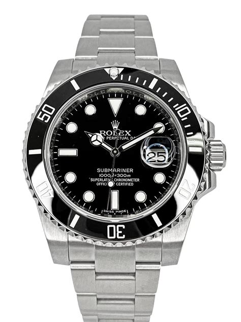 rolex submariner date black dial steel watch|rolex submariner with date price.